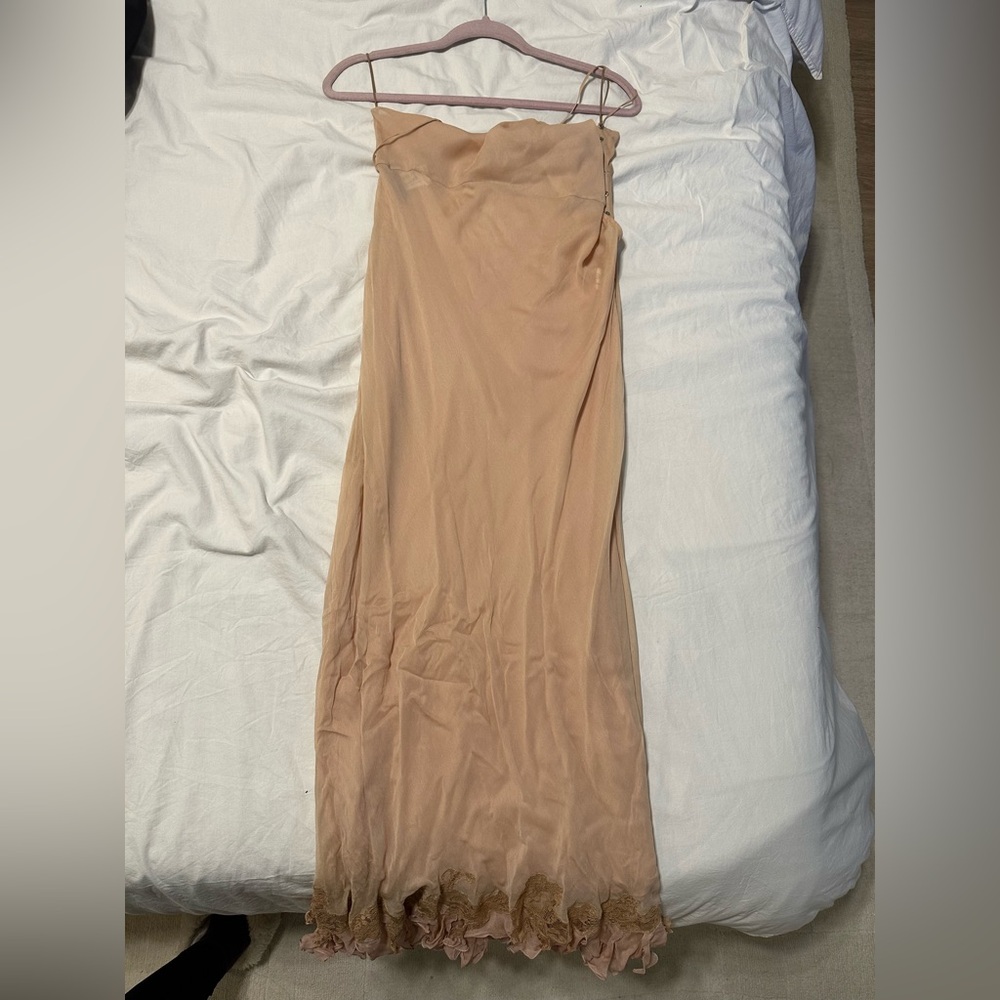 Alberta Ferretti S/S 2000 Runway 100% Silk Maxi Semi-Sheer Slip Dress - Picture 8 of 8